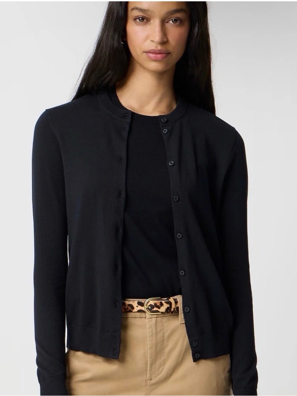 J. Crew The Clare Cardigan sweater black SMALL 2 available